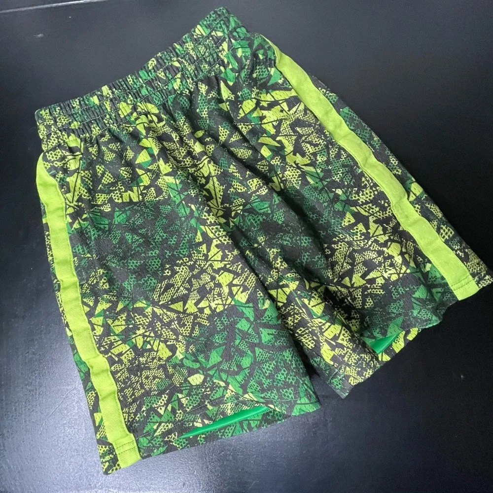 Champion Boy’s Green and Black Patterned swim trunks